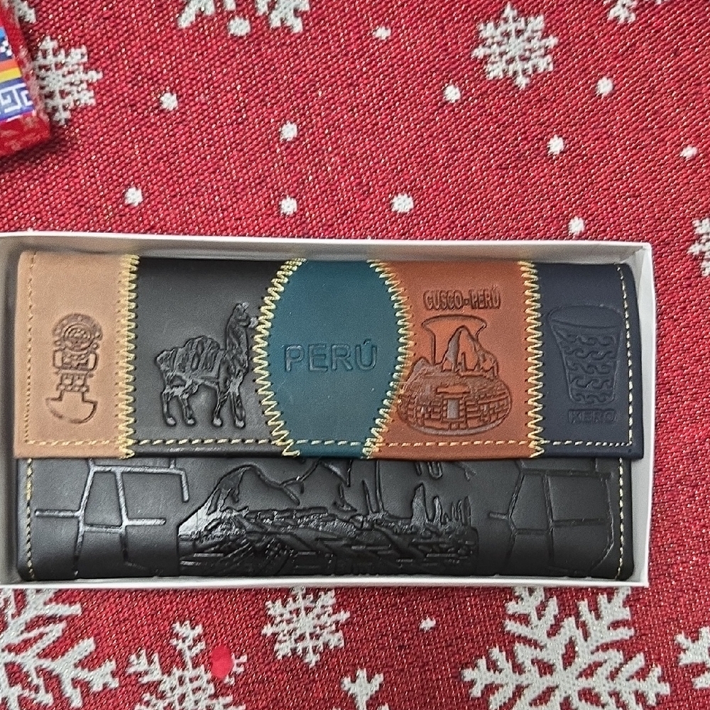 Free People Multicolor Peru Leather Wallet